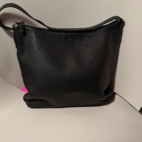 Kate Spade Classic Black Shoulder Bag Leather Made In Italy VINTAGE 1990'S Rare - Picture 3 of 13